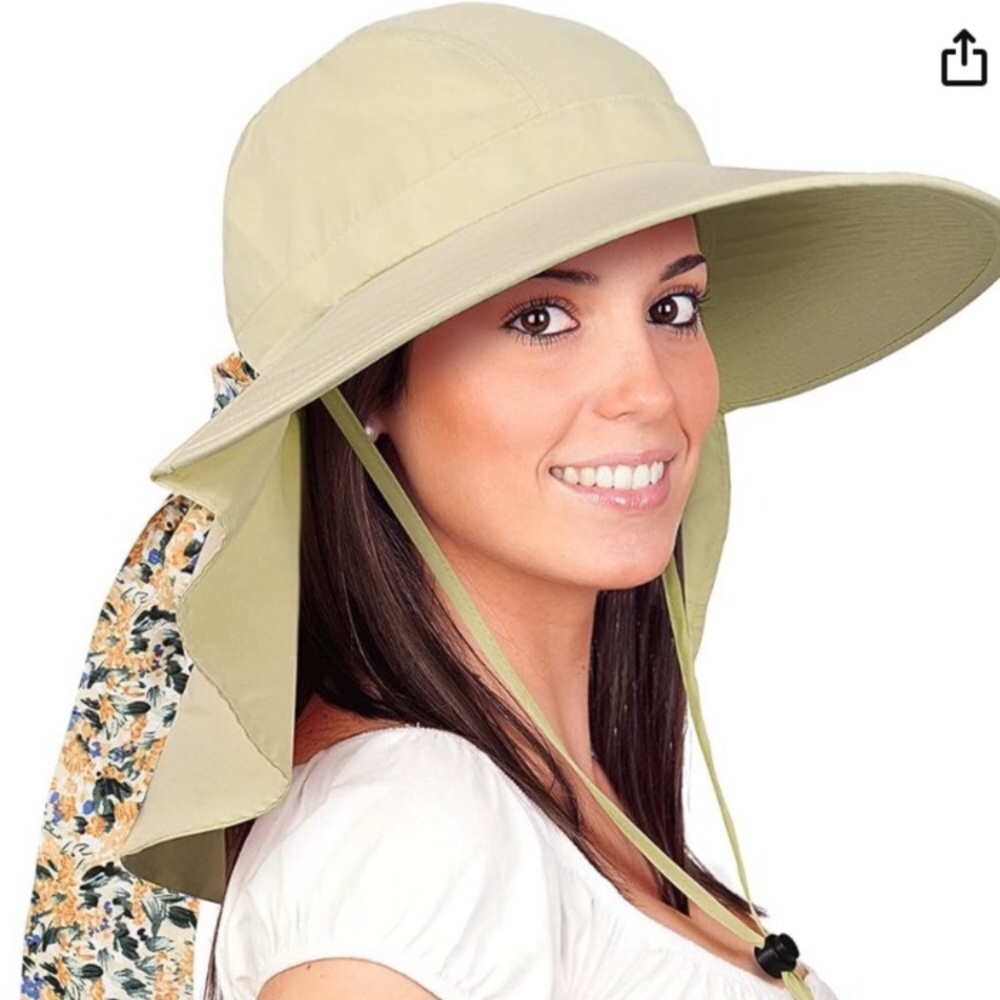 Solaris Floral Scarf Wide Brim Womens Sun Hat